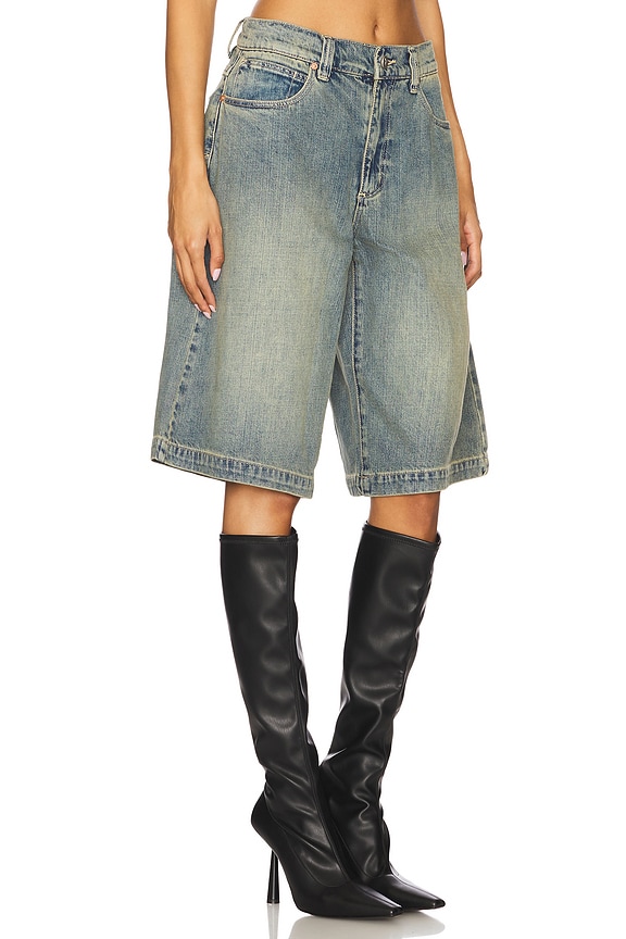 view 2 of 6 95 Super Baggy Jort in Tint Dark Blue