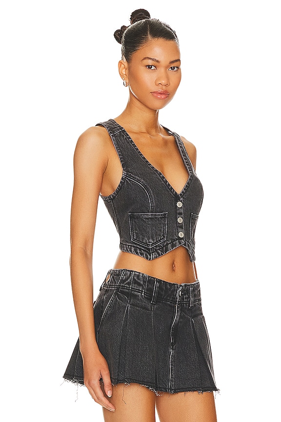 view 2 of 4 Chloe Vest in Washed Black