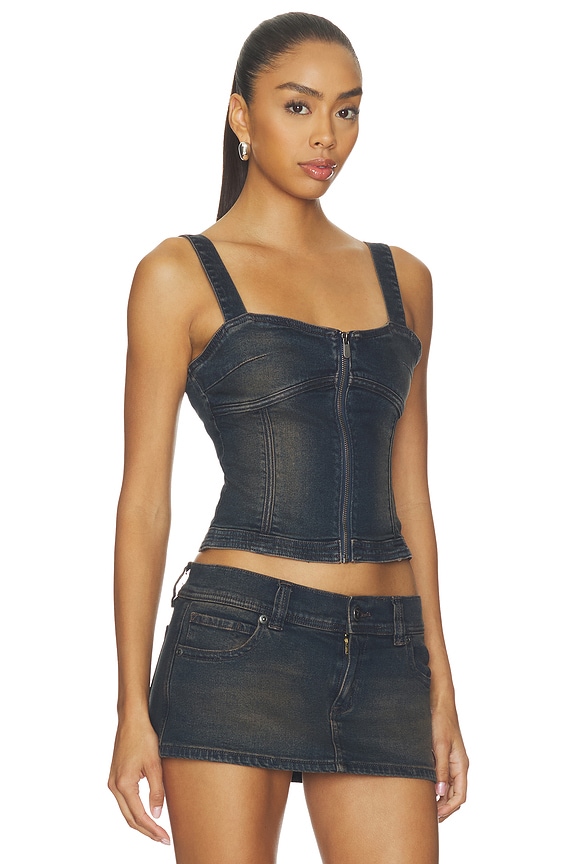 view 2 of 4 Denim Bustier in Bowie