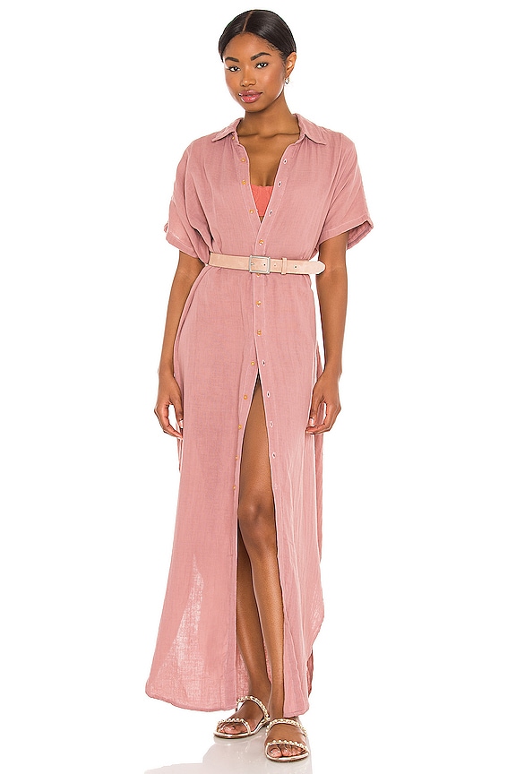 view 2 of 4 Oahu Cotton Gauze Duster in Petal