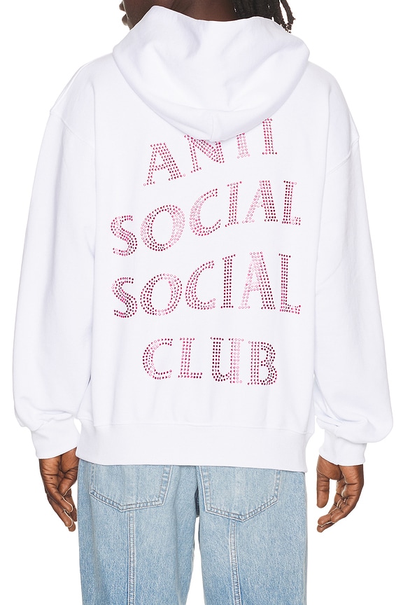 view 2 of 6 SWEAT À CAPUCHE RHINESTONE in White & Pink