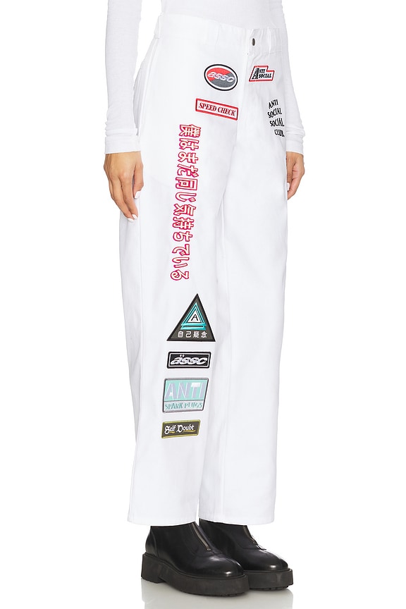 view 2 of 7 Patched Up Racing Pants in White