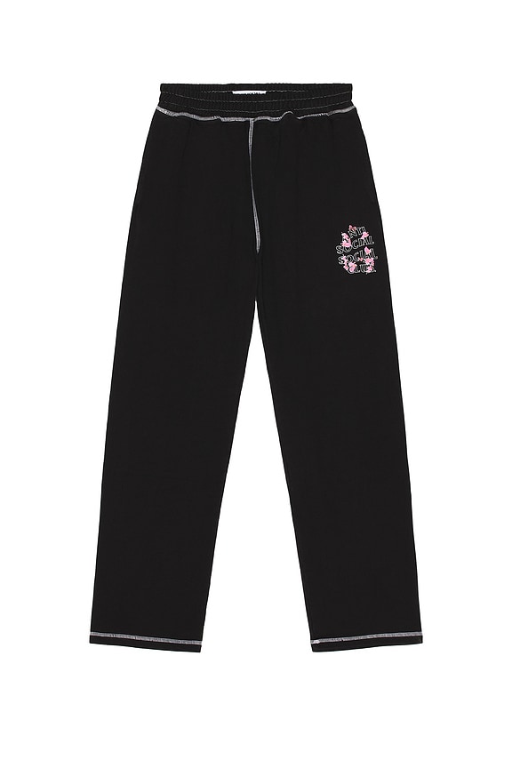 view 1 of 5 PANTALON SWEAT CONTRAST in Black
