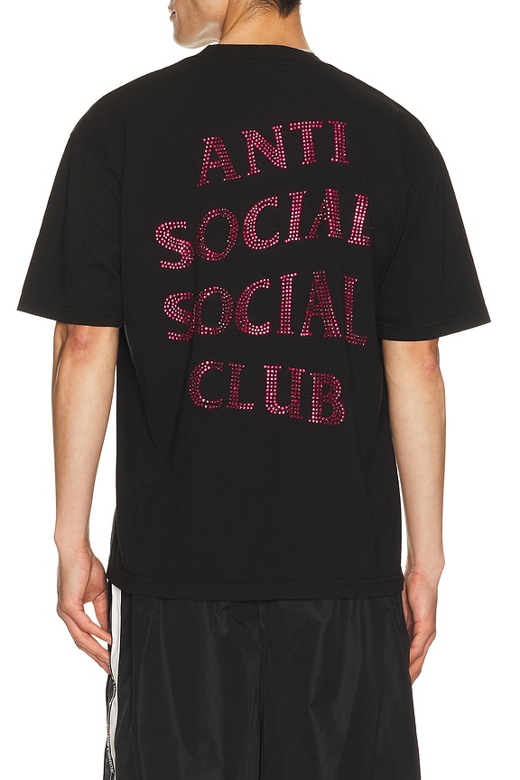 view 1 of 5 T-SHIRT RHINESTONE in Black & Pink