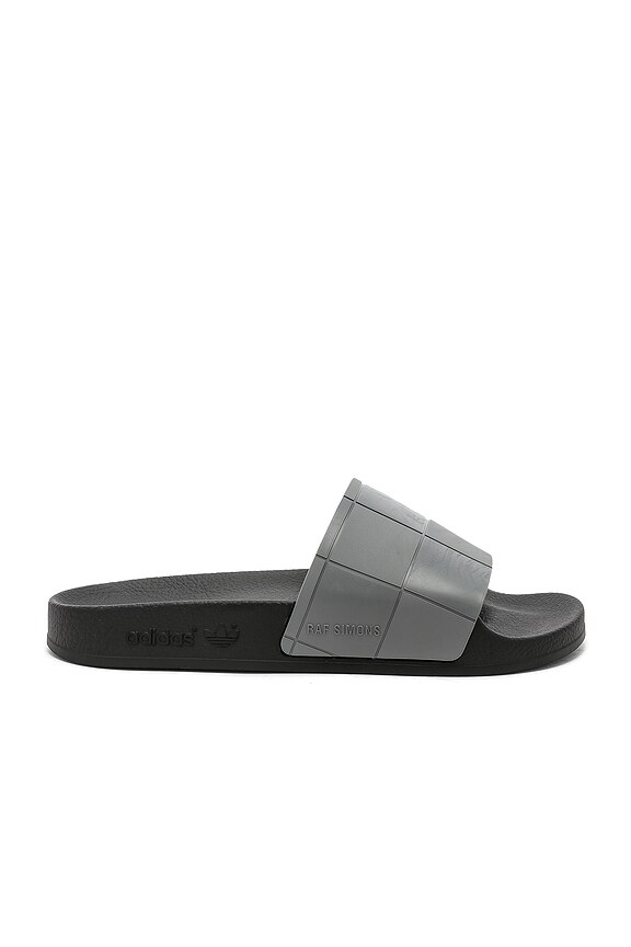 view 2 of 5 Adilette Checkerboard Slide in Core Black & Granite