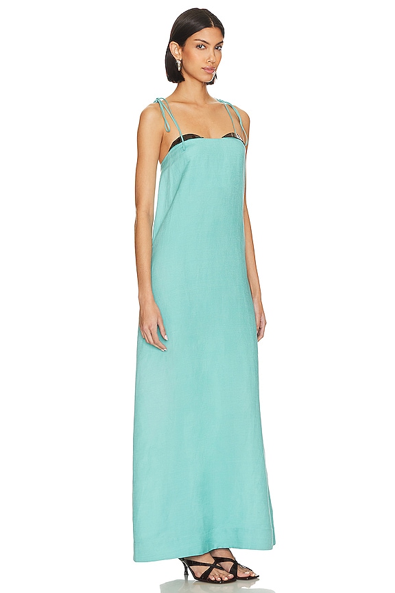 view 2 of 3 ROBE MAXI VINTAGE ORCHID in Turquoise