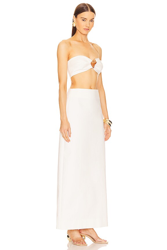 view 2 of 3 Top & Skirt Set in Off White