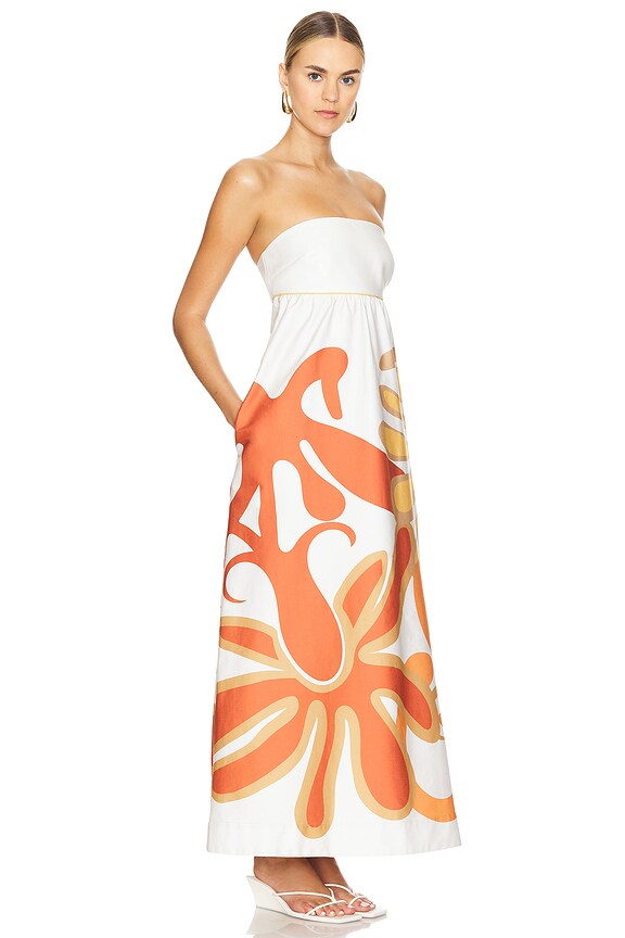 view 2 of 4 ROBE LONGUE BUSTIER ALGAE in Unique