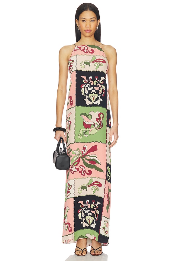 view 2 of 4 Inamorata Bare Back Maxi Dress in Green