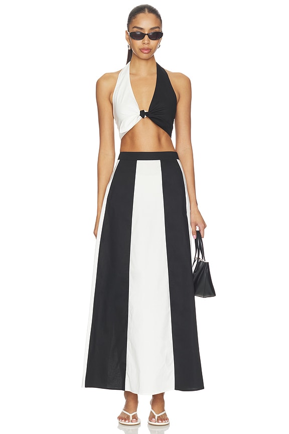 view 1 of 3 ENSEMBLE TOP & JUPE GIARDINO in Black & White