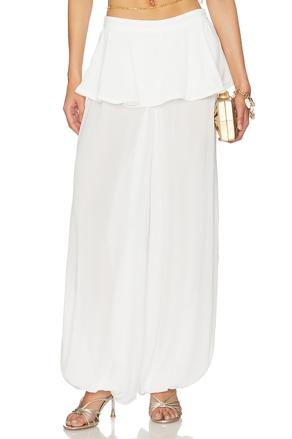 view 1 of 6 Peplum Pant in Off White