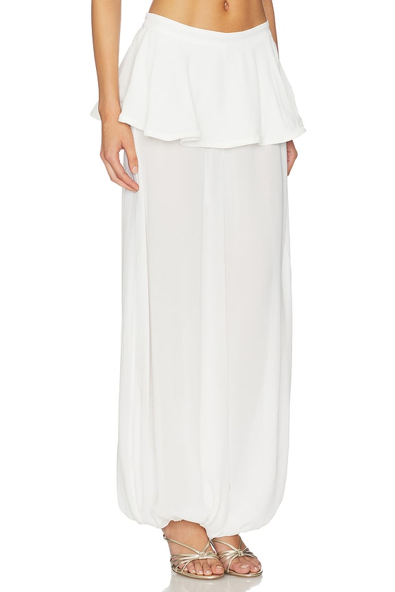 view 2 of 6 Peplum Pant in Off White