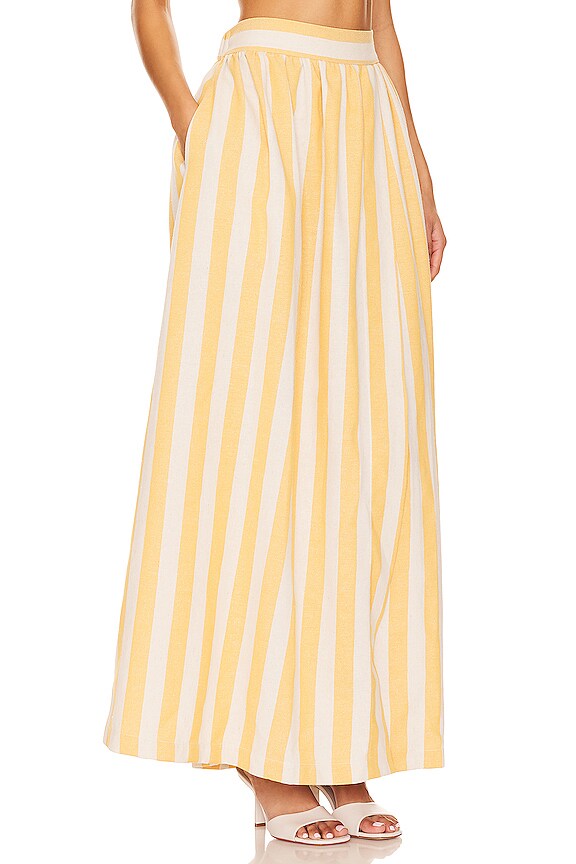 view 2 of 4 JUPE LONGUE RIVIERA in Off White & Yellow