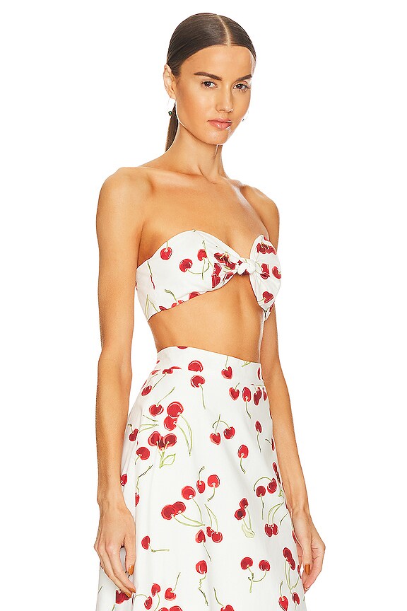 view 2 of 4 Cherry Bomb Strapless Top in Off White