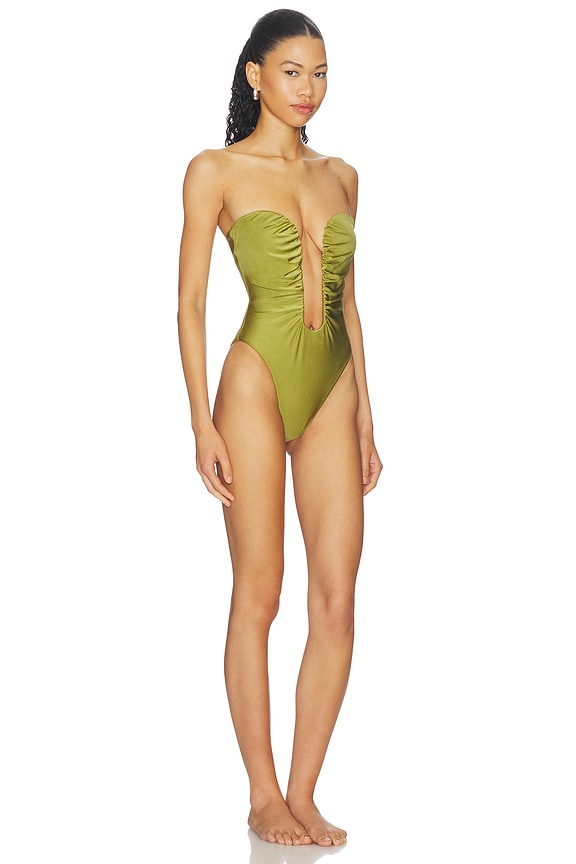 view 2 of 3 MAILLOT DE BAIN 1 PIÈCE PLUNGE ONE PIECE in Pistachio