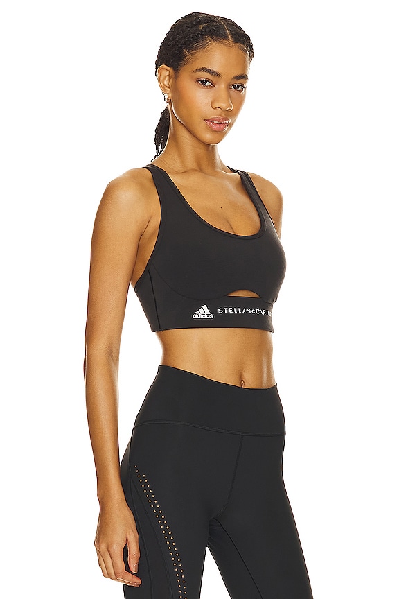 view 2 of 4 Truestrength Yoga Medium Support Sports Bra in Black & White