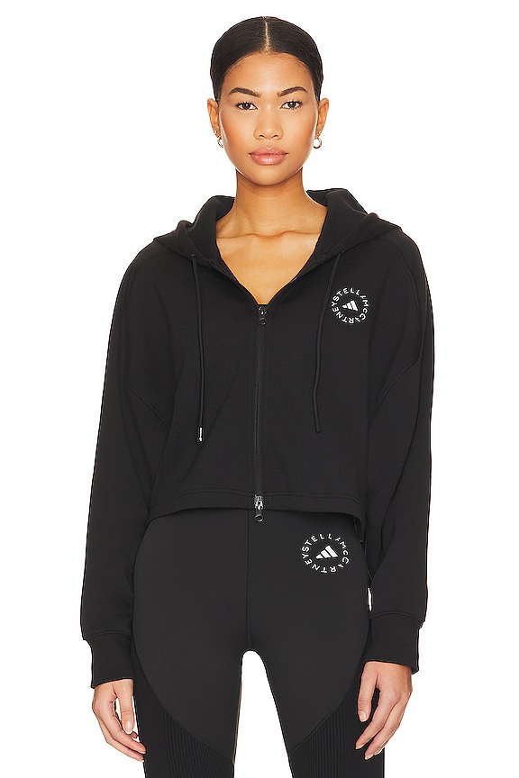 view 2 of 5 SWEAT À CAPUCHE CROPPED SPORTSWEAR in Black & White