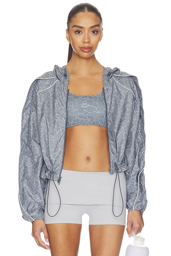 view 2 of 6 Running Print Jacket in Light Solid Grey