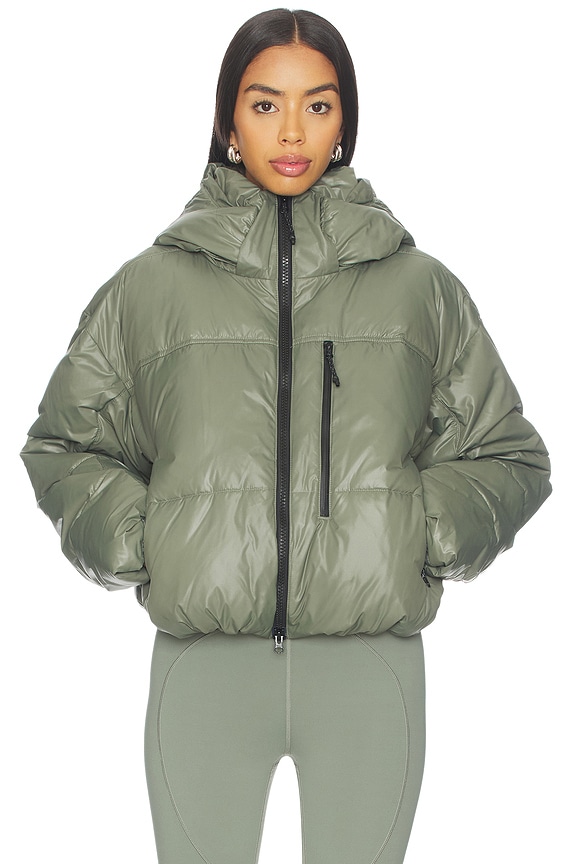 view 2 of 5 True Nature Short Padded Jacket in Stone Green