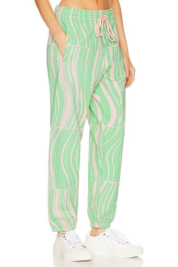 view 2 of 5 PANTALON SWEAT TRUE CASUALS in Screaming Green & Blush Pink