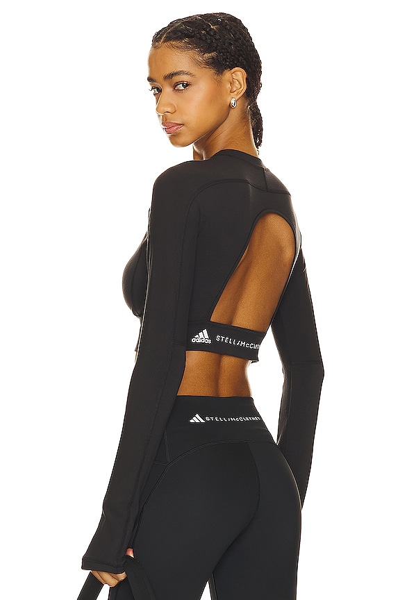 view 1 of 4 Truestrength Yoga Crop Top in Black