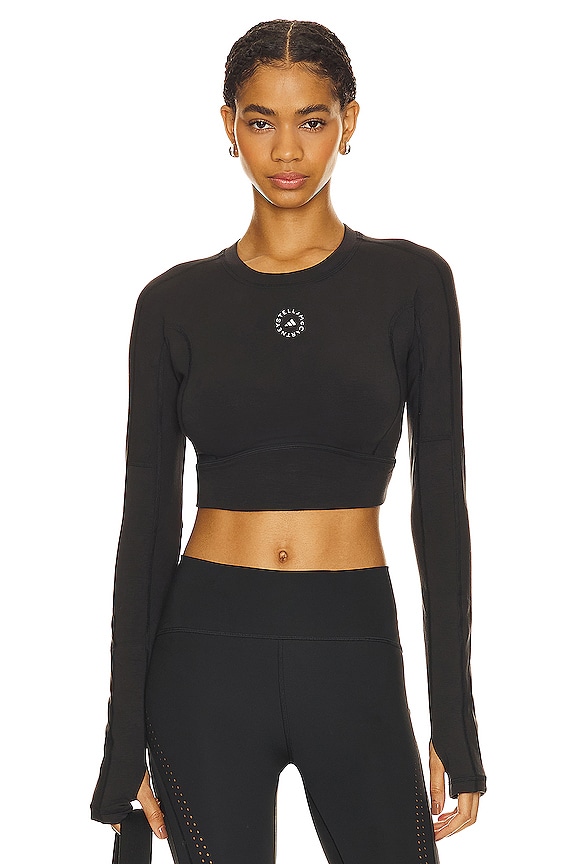 view 2 of 4 Truestrength Yoga Crop Top in Black