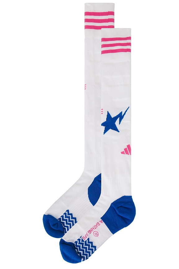 view 2 of 4 x Bape Knee Socks in White