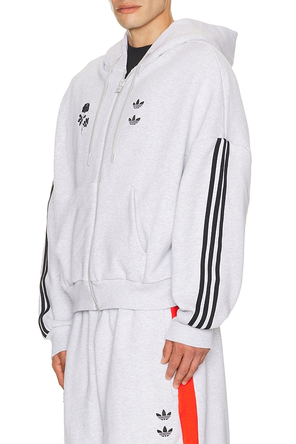 view 2 of 7 x Willy Chavarria Full Zip Hoody in Light Grey Heather