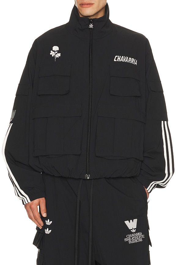 view 1 of 6 x Willy Chavarria Cargo Track Jacket in Black