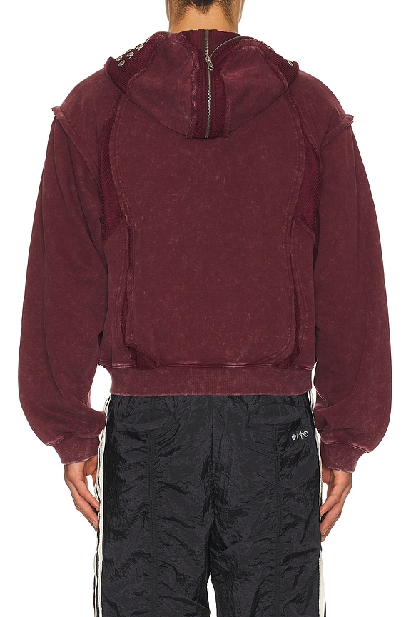 view 2 of 6 x Thug Club Hooded Track Top in Red