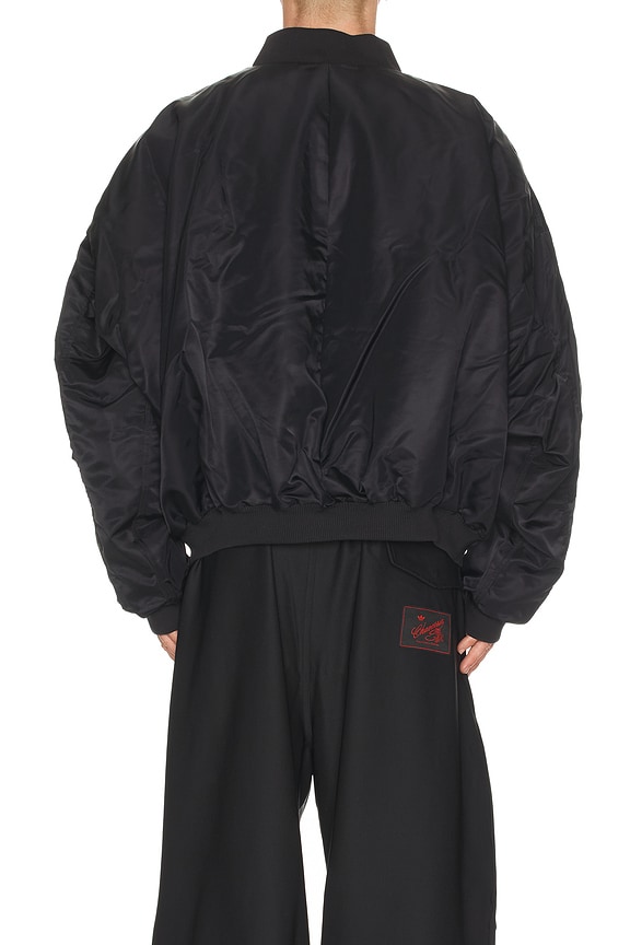 view 2 of 6 CAZADORA SATIN in Black