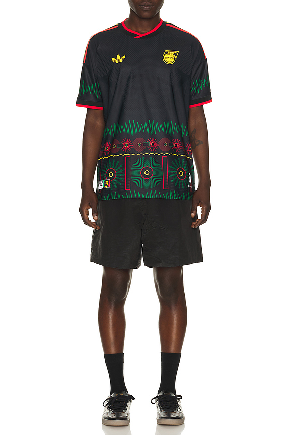 adidas Originals JFF Jamaica 26 Away World Cup Jersey in Black