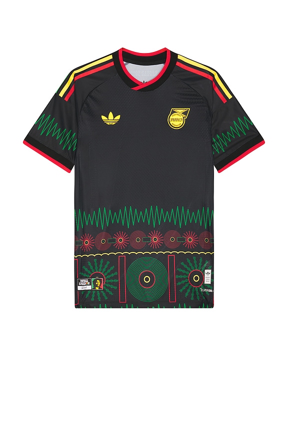 JAH JAH JAMAFRICA サッカーシャツ adidas Originals JFF Jamaica 26 Away World Cup Jersey in Black