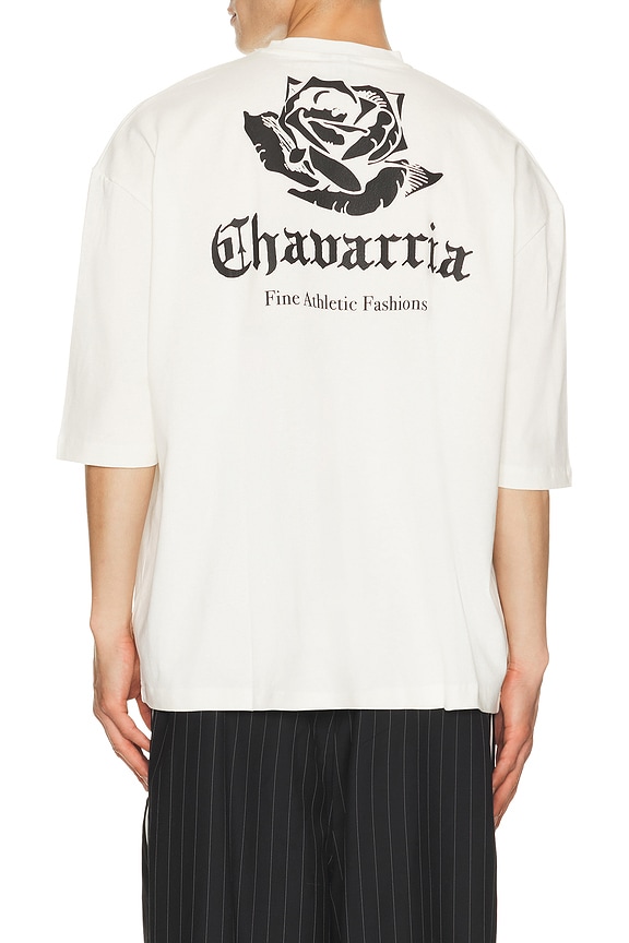 view 2 of 4 x Willy Chavarria Logo Tee in White