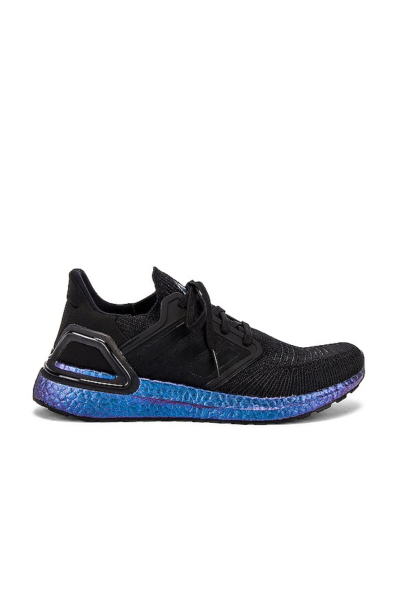 view 2 of 6 Ultraboost 20 in Core Black & Core Black & Boost Blue Violet Met