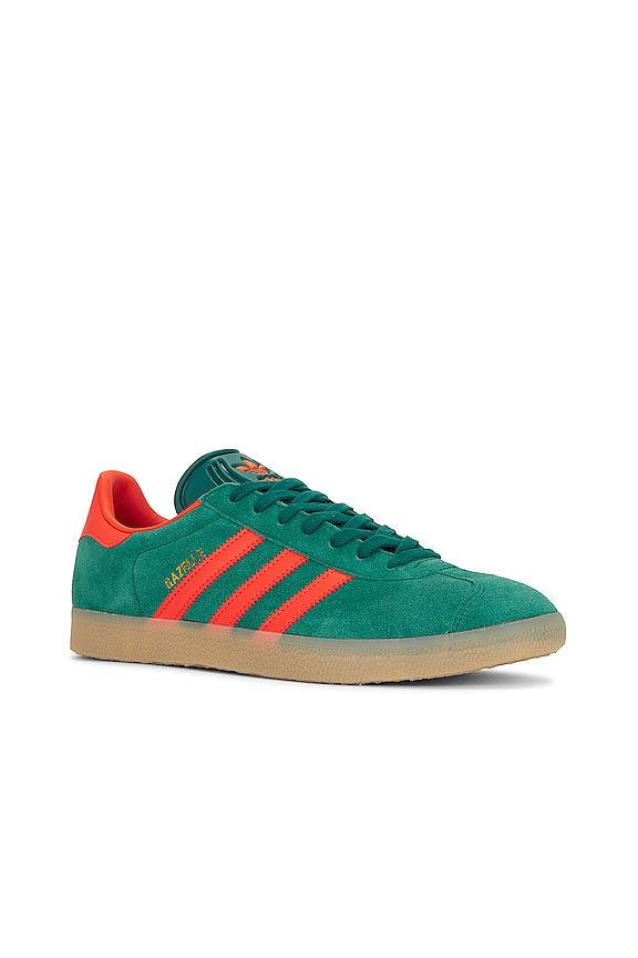 view 2 of 6 Gazelle Sneaker in Collegiate Green, Preloved Red, & Gum