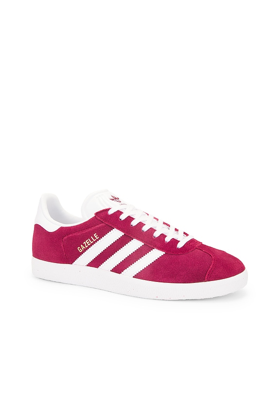 view 2 of 6 Gazelle Sneaker in Collegiate Burgundy, White & Gold Metallic