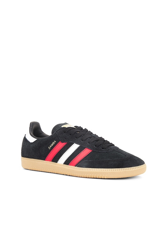 view 2 of 6 Samba Og Sneaker in Core Black, Better Scarlet, & Gum
