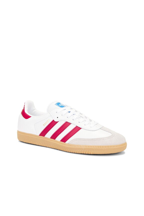 view 2 of 6 Samba Og Sneaker in White, Collegiate Burgundy, & Gum