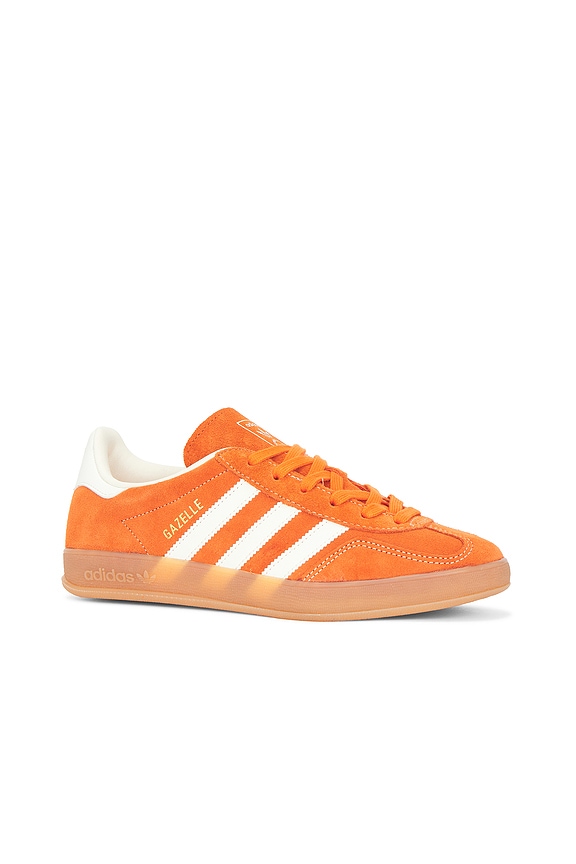 view 2 of 6 Gazelle Indoor Sneaker in Orange, Off White, & Gold Metallic