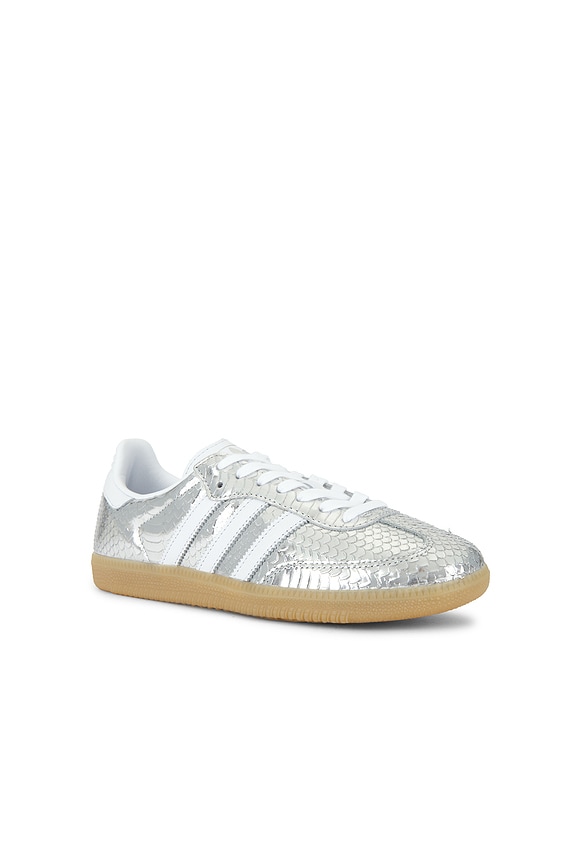 view 2 of 6 ZAPATILLA DEPORTIVA SAMBA in Silver Metallic, White, & Gum3
