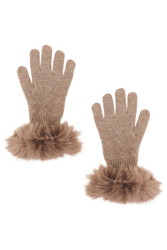 view 2 of 2 The Cashmere Glove in Tawny Brown