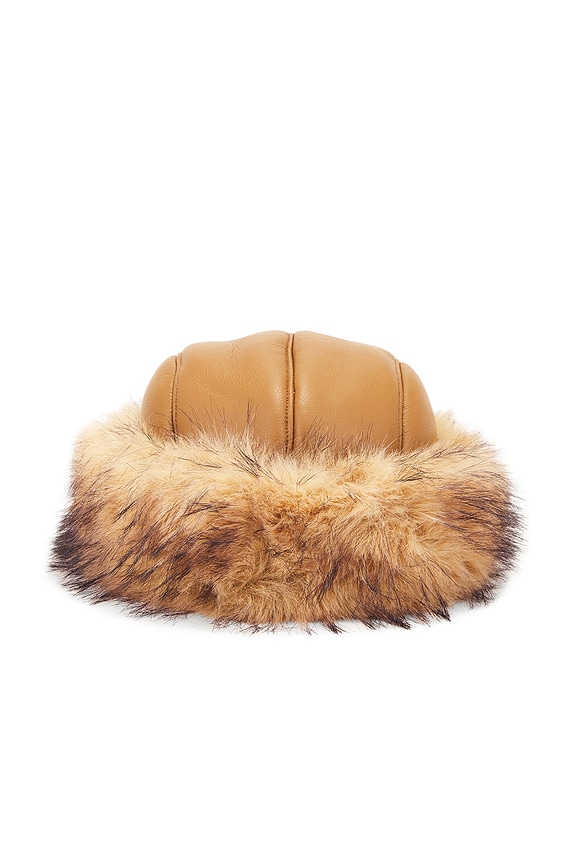 view 2 of 3 CHAPEAU IMITATION FOURRURE THE ESME FAUX FUR in Oak Buff