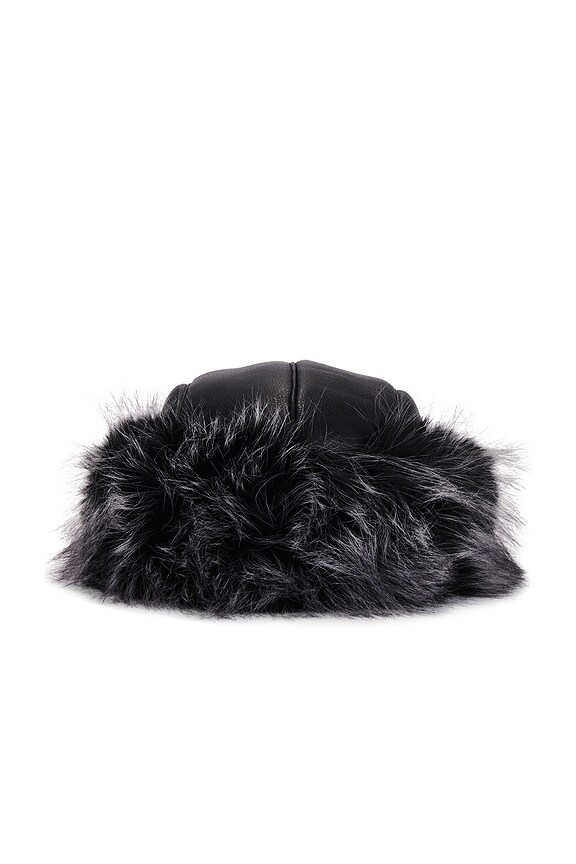 view 2 of 3 CHAPEAU IMITATION FOURRURE THE ESME FAUX FUR in Jet Black