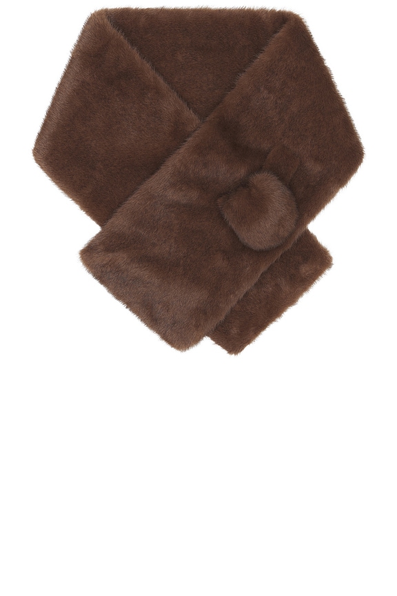 view 2 of 3 ШАРФ THE DOWNTOWN FAUX FUR in Chocolate