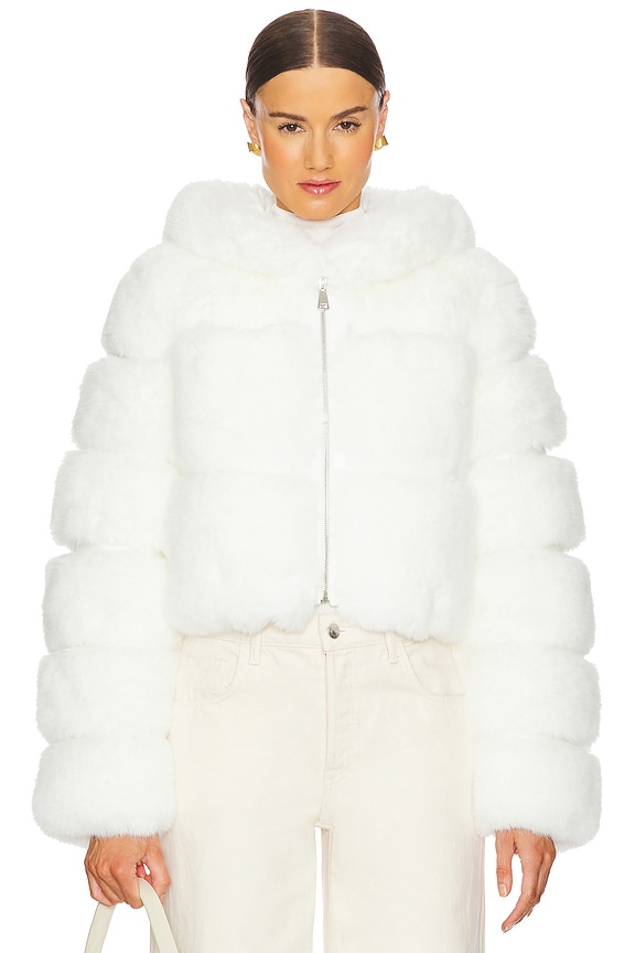 view 2 of 5 The Lina Faux Fur Jacket in Snow White