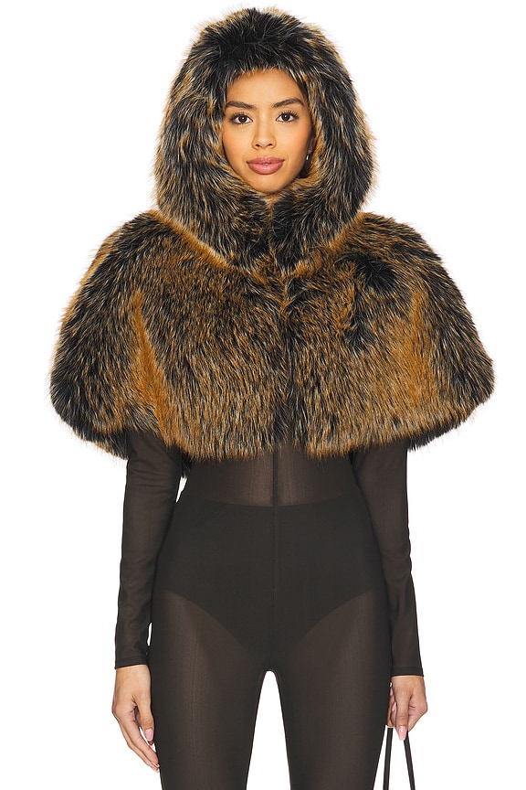 view 2 of 5 Luxe Capelet in Jet Black & Gold Tip