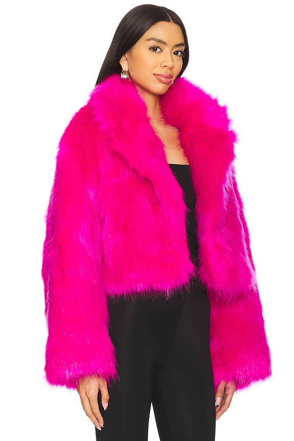 view 2 of 4 Teddy Bomber Jacket in Pink Peacock