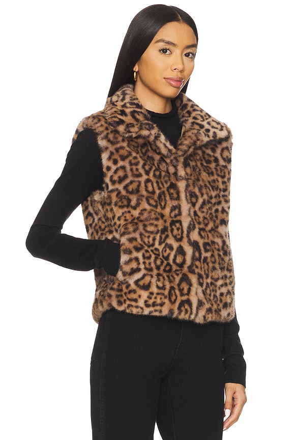 view 2 of 4 Printed Rabbit Vest in Natural Cheetah