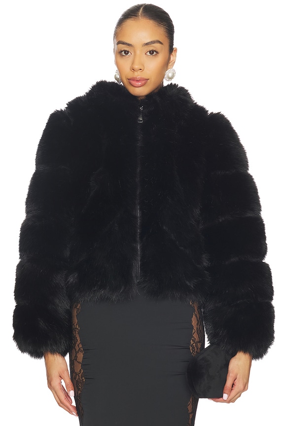 view 2 of 5 Icon Fur Jacket in Jet Black